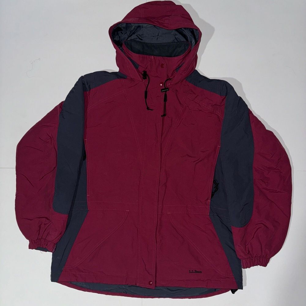 Vintage LL Bean Outdoors Women's Regular Large Dark Red Insulated Jacket‎ ORF98